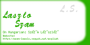 laszlo szam business card